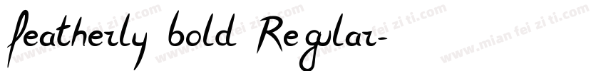 featherly bold Regular字体转换